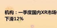 机构：一季度国内XR市场销量16.4万台环比下滑12%