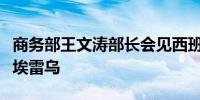 商务部王文涛部长会见西班牙工业和旅游大臣埃雷乌