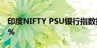 印度NIFTY PSU银行指数扩大跌幅下跌6.34%