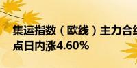 集运指数（欧线）主力合约向上触及4400.0点日内涨4.60%