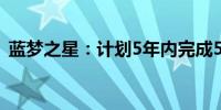 蓝梦之星：计划5年内完成5条船的战略部署