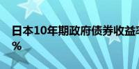 日本10年期政府债券收益率下跌3个基点至1%