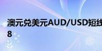 澳元兑美元AUD/USD短线波动不大报0.6648