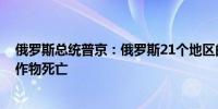 俄罗斯总统普京：俄罗斯21个地区的霜冻导致超过1%的农作物死亡