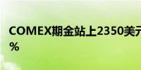 COMEX期金站上2350美元/盎司日内涨0.14%