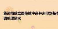 集运指数盘面持续冲高并未得到基本面有力支撑可能存在回调整理需求