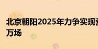 北京朝阳2025年力争实现营业性演出场次超2万场