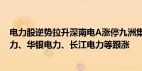 电力股逆势拉升深南电A涨停九洲集团、惠天热电、西昌电力、华银电力、长江电力等跟涨