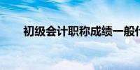 初级会计职称成绩一般什么时候公布