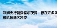 欧洲央行管委霍尔茨曼：存在许多风险包括俄乌冲突、中东、撒哈拉地区冲突