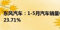 东风汽车：1-5月汽车销量69972辆 同比增长23.71%