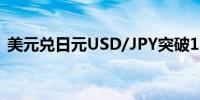 美元兑日元USD/JPY突破157日内涨0.89%