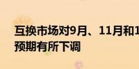 互换市场对9月、11月和12月美联储降息的预期有所下调