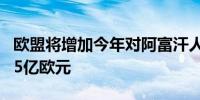 欧盟将增加今年对阿富汗人道主义援助至近1.5亿欧元