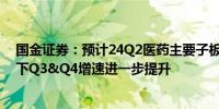 国金证券：预计24Q2医药主要子板块增长逐步恢复低基数下Q3&Q4增速进一步提升