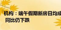 机构：端午假期新房日均成交较“五一”增长 同比仍下跌