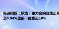 集运指数（欧线）主力合约短线走高现报4430.1点跌幅收窄至4.94%此前一度跌近10%