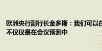 欧洲央行副行长金多斯：我们可以在任何会议上做出决定而不仅仅是在会议预测中