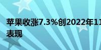 苹果收涨7.3%创2022年11月份以来最佳单日表现