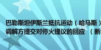 巴勒斯坦伊斯兰抵抗运动（哈马斯）11日发表声明说其已向调解方提交对停火提议的回应  （新华社）