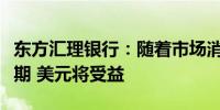 东方汇理银行：随着市场消化美联储的利率预期 美元将受益