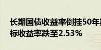 长期国债收益率倒挂50年期特别国债首发中标收益率跌至2.53%