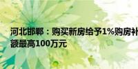 河北邯郸：购买新房给予1%购房补贴多孩家庭公积金贷款额最高100万元