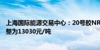 上海国际能源交易中心：20号胶NR2406合约交割结算价调整为13030元/吨