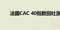 法国CAC 40指数回吐涨幅现跌0.1%