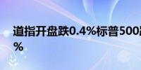 道指开盘跌0.4%标普500跌0.1%纳指涨0.1%