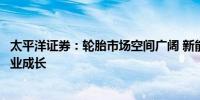 太平洋证券：轮胎市场空间广阔 新能源汽车发展助力轮胎企业成长