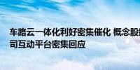 车路云一体化利好密集催化 概念股掀涨停潮 近30家上市公司互动平台密集回应