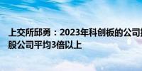 上交所邱勇：2023年科创板的公司投入研发强度12.2%是A股公司平均3倍以上