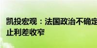 凯投宏观：法国政治不确定性可能在短期内阻止利差收窄