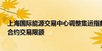 上海国际能源交易中心调整集运指数（欧线）期货EC2506合约交易限额