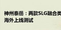 神州泰岳：两款SLG融合类游戏预计下半年在海外上线测试