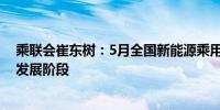 乘联会崔东树：5月全国新能源乘用车市场进入相对较好的发展阶段