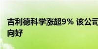 吉利德科学涨超9% 该公司HIV疗法试验结果向好