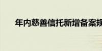 年内慈善信托新增备案规模达7.9亿元