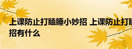 上课防止打瞌睡小妙招 上课防止打瞌睡小妙招有什么