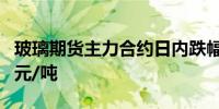 玻璃期货主力合约日内跌幅扩大至3%报1540元/吨