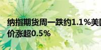 纳指期货周一跌约1.1%美国原油涨超1.2%金价涨超0.5%