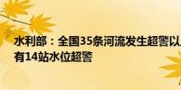 水利部：全国35条河流发生超警以上洪水 太湖周边河网区有14站水位超警