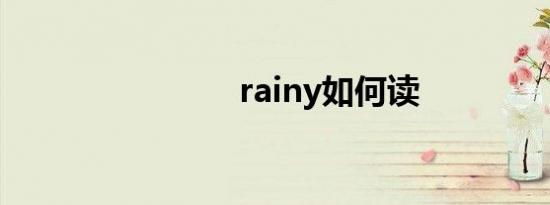 rainy如何读