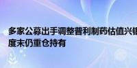 多家公募出手调整普利制药估值兴银基金旗下多只产品一季度末仍重仓持有