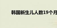 韩国新生儿人数19个月来首现增长