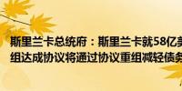 斯里兰卡总统府：斯里兰卡就58亿美元债务与官方债权人小组达成协议将通过协议重组减轻债务