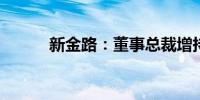 新金路：董事总裁增持公司股份