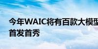 今年WAIC将有百款大模型展出 超50款产品首发首秀