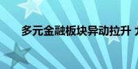 多元金融板块异动拉升 九鼎投资涨停